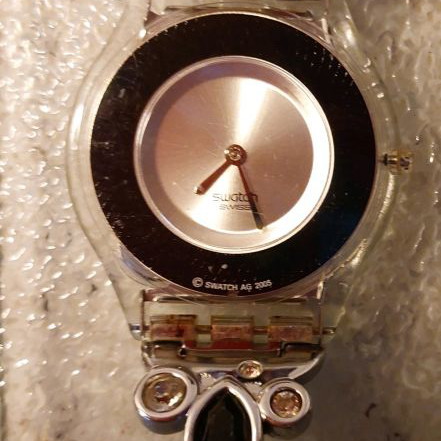 Swatch Skin Baroque Eyes SFK281G ladies steel watch used