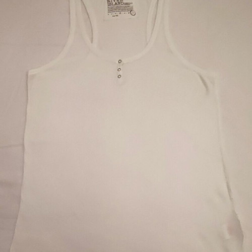 River Island sleeveless cotton tank top used, size 18, white