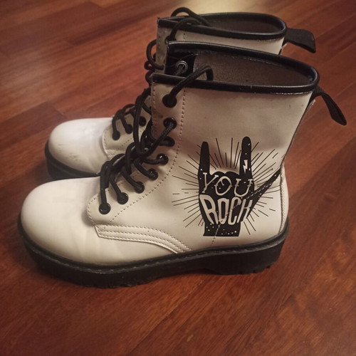 Women's ankle boots used, size 38, white