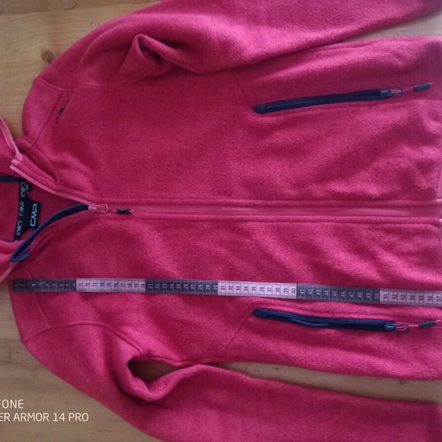 CMP fleece jacket for girls like new, size 164, 14 years, pink red