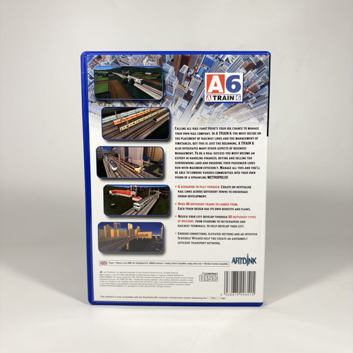 A Train 6 PlayStation 2 game used, complete with manual