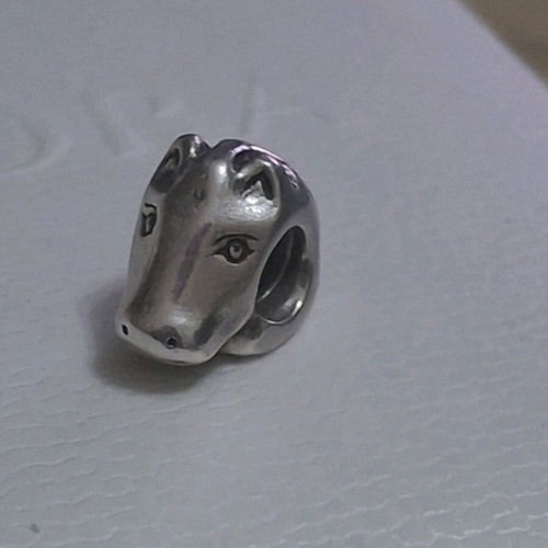 Pandora horse head charm, silver