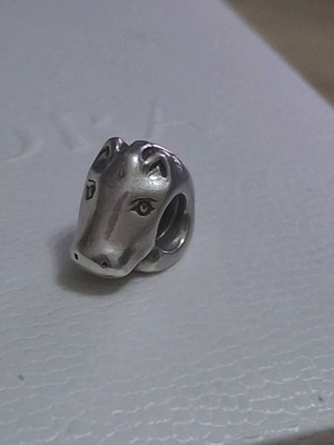 Pandora horse head charm, silver