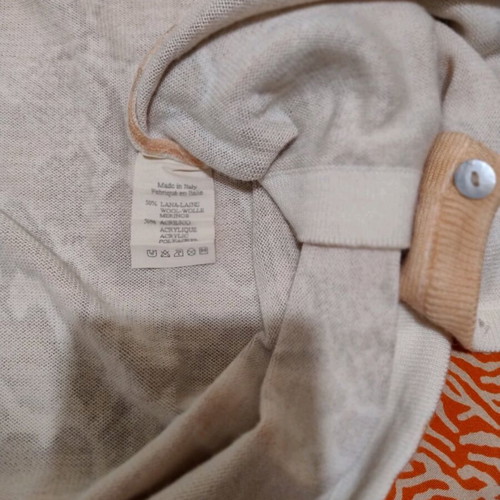 Set sleeveless blouse and cardigan like new, beige, size M