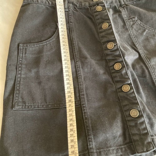 Stradivarius black short denim skirt like new, size XL