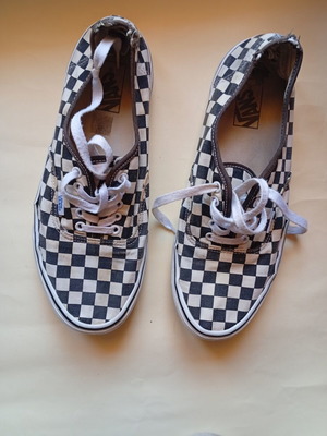 Vans Authentic casual shoes used, black and white, size 41
