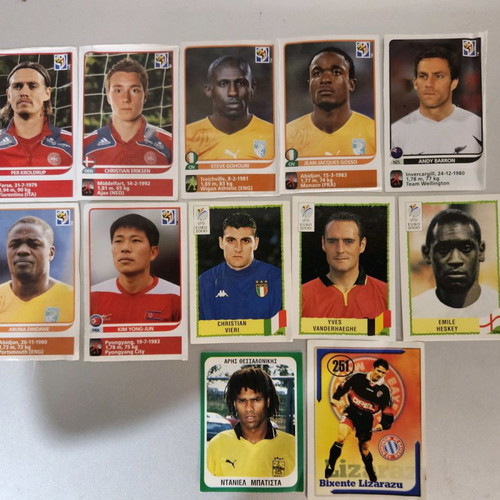 Football cards used, collectible from 2000