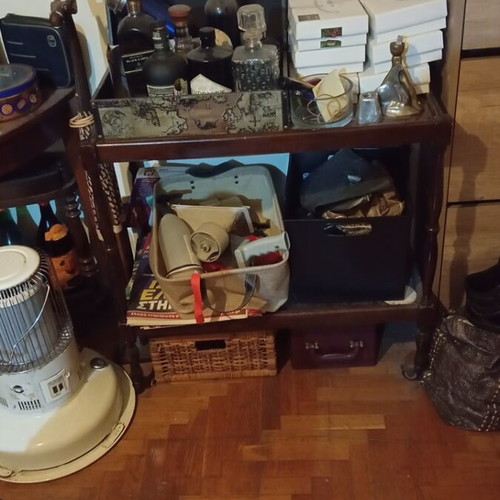 Trolley bar used, two-seater with wheels