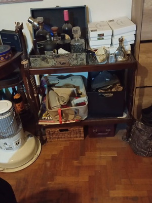 Trolley bar used, two-seater with wheels