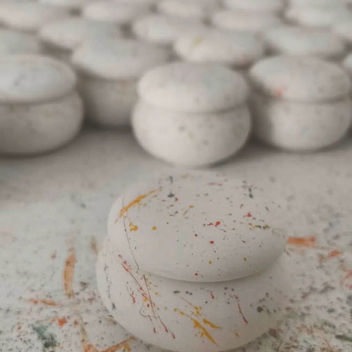 Macaron bonbonniere made of artistic plaster new