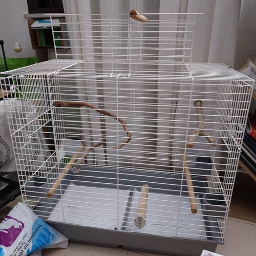 Parrot Cage like new, top opening, sturdy iron construction