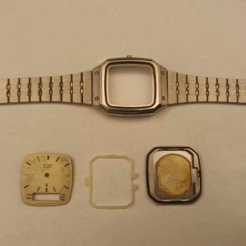 Citizen women's watch like new, analog and digital, yellow and silver
