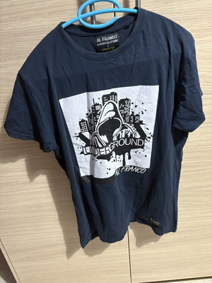 T shirt with print like new, blue, size S