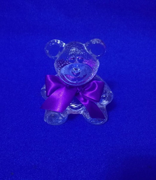 Πρες παπιε/paperweight bear Lindshammar art Christer Sjögren lead crystal Sweden 70'.