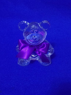 Lead crystal Lindshammar bear paperweight like new, 70s design