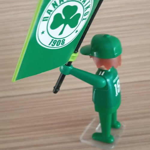 Playmobil Panathinaikos Football Fan Figure like new