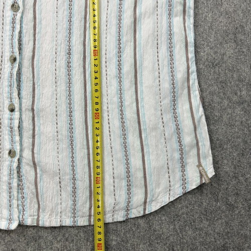 Columbia striped shirt used, Y2K retro casual women's large