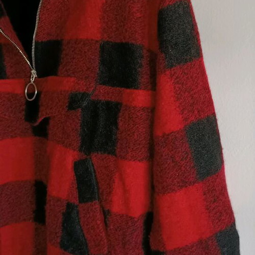 Bershka jacket with checkered sweater size XS/S like new