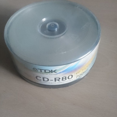 TDK CD-R80 blank discs, 700MB, pack of 25