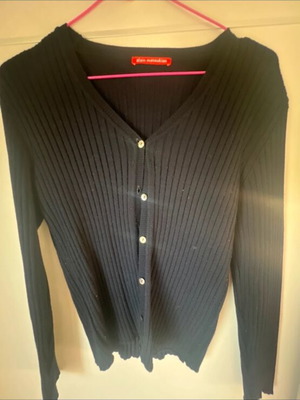 Black cardigan with buttons like new, size M