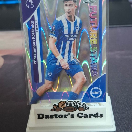 2025-26 Topps Chrome Premier League Charalampos Kostoulas Lava Refractor #50 new