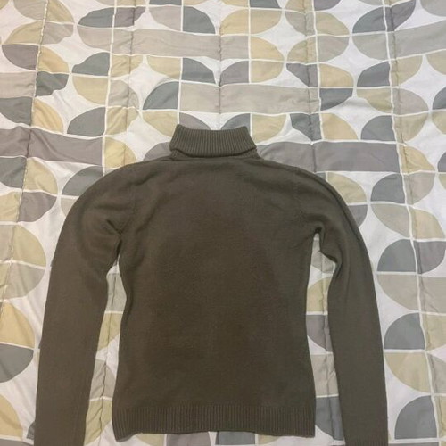Turtleneck sweater used, beige brown, size S/M
