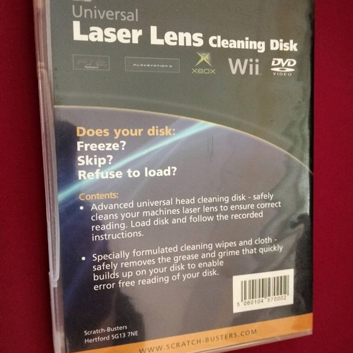 Laser Lens Cleaner Disc Scratchbusters New
