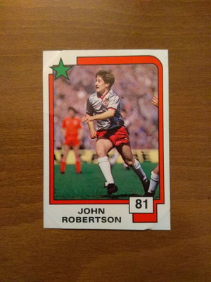 Κάρτα Panini Soccer Superstars 1988 Νο81 John Robertson μεταχειρισμένη