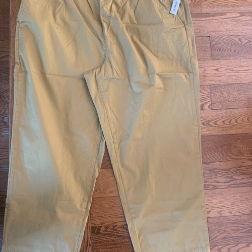 Amazon Essentials cotton pants XL mustard color new