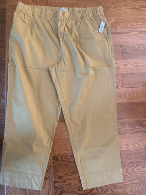 Amazon Essentials cotton pants XL mustard color new