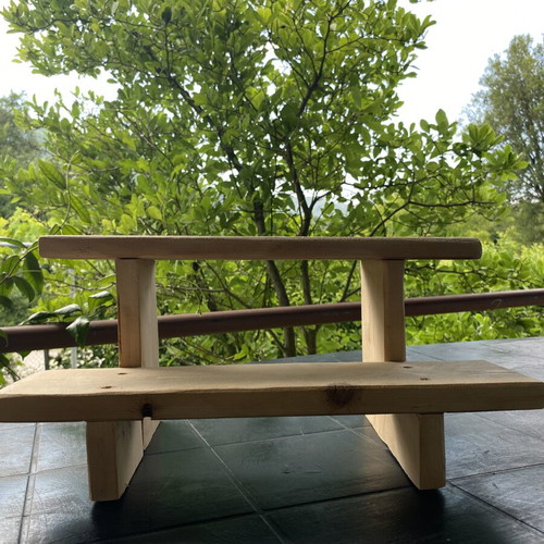 Wooden shelf handmade, lacquered