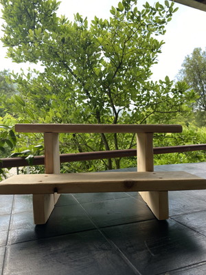 Wooden shelf handmade, lacquered