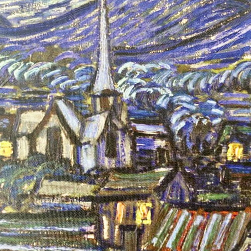 Van Gogh Starry Night oil print like new 60x80cm