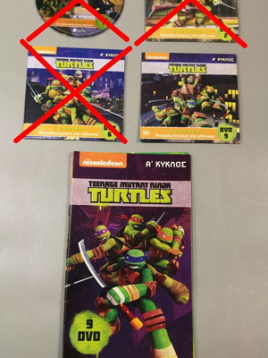 Teenage Mutant Ninja Turtles DVD season 1, like new, dubbed in Greek
