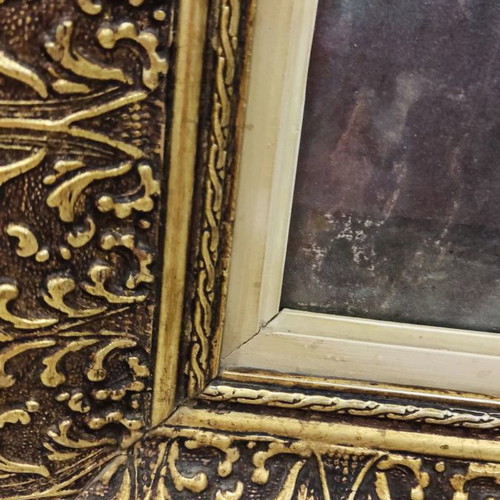 Gold carved frame used