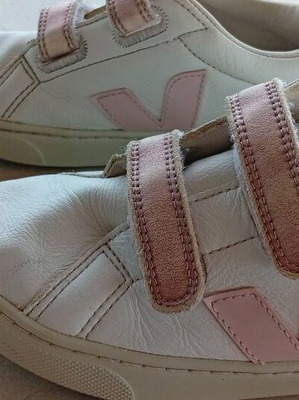 Veja sneakers size 34 used, white and pink