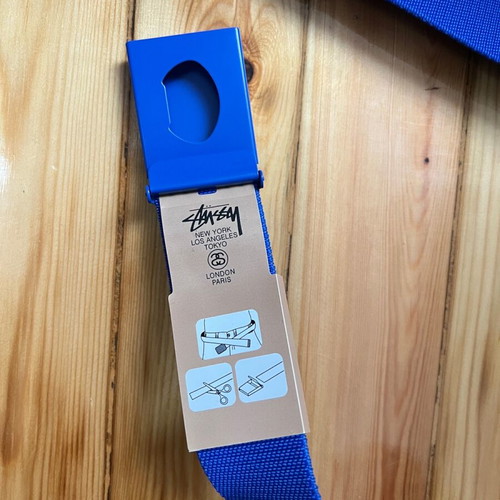 Stussy elastic belt 120cm new, blue