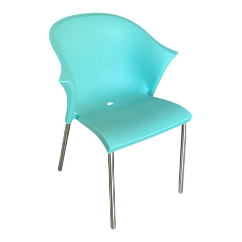 Italian armchairs new in pvc blue, beige, yellow, green