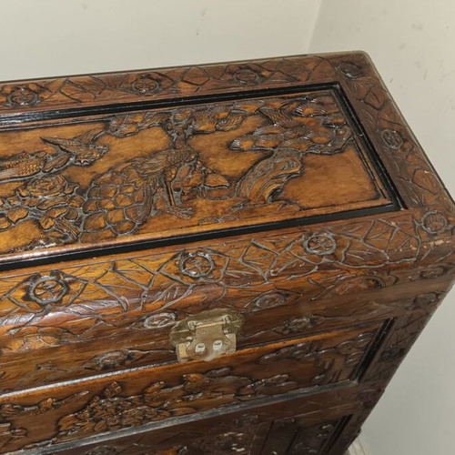 Bar furniture used handmade carved with storage space