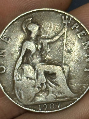 One Penny 1907 Edward VII used