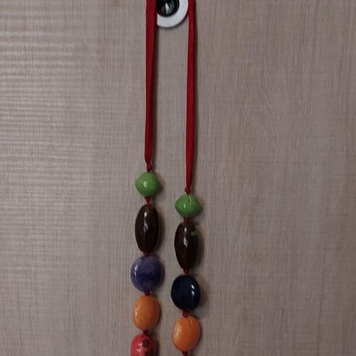 Handmade colorful necklaces new, pack of 2, 90cm length