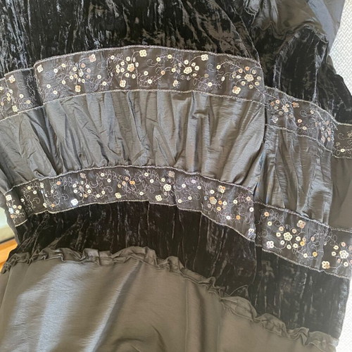 Suit set with maxi skirt early 2000s, like new, black and silver