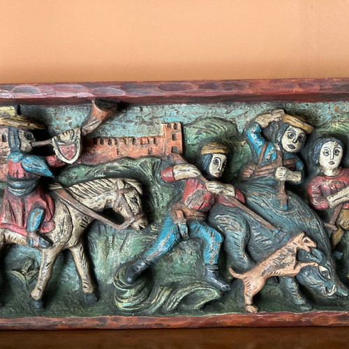 Hunting wooden panel like new, specially processed from Italy
