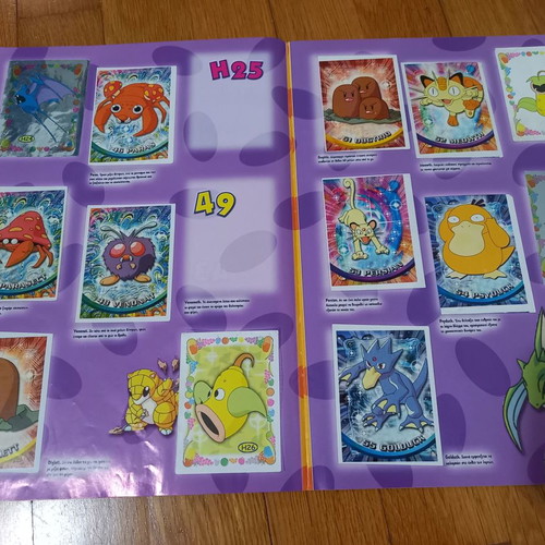 Collectible Pokemon sticker album like new, nearly complete