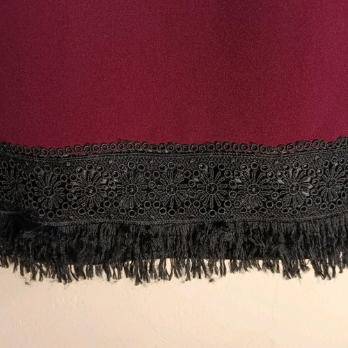 Anel Burgundy Sleeveless Dress Like New With Lace