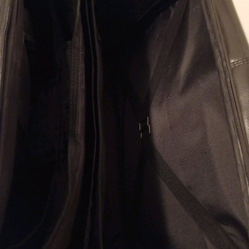 Lavor leather travel bag used, black