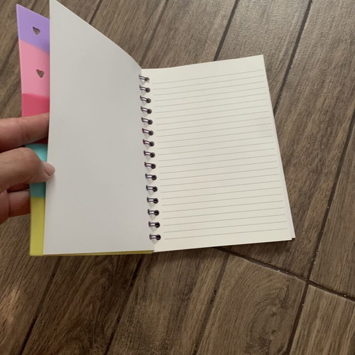 Spiral notebook with pins new