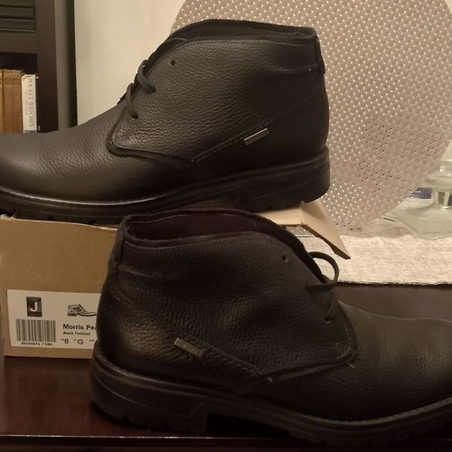 Clarks Morris Peak II boots new, black leather, size 42
