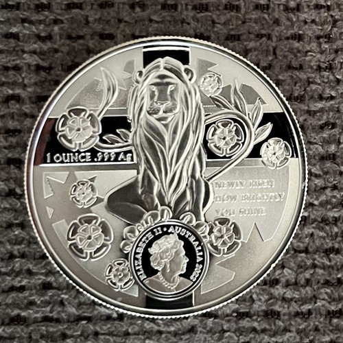 Australia’s Coat of Arms Silver Coin 99.9% New Royal Australian Mint 2022