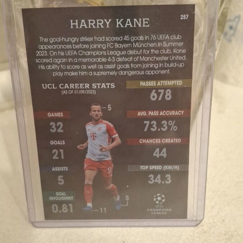 Harry Kane Topps Black Edge Edition card
